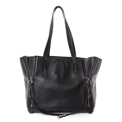 Chloe Smooth Calfskin Medium Milo Shopping Tote Black 1 of 20