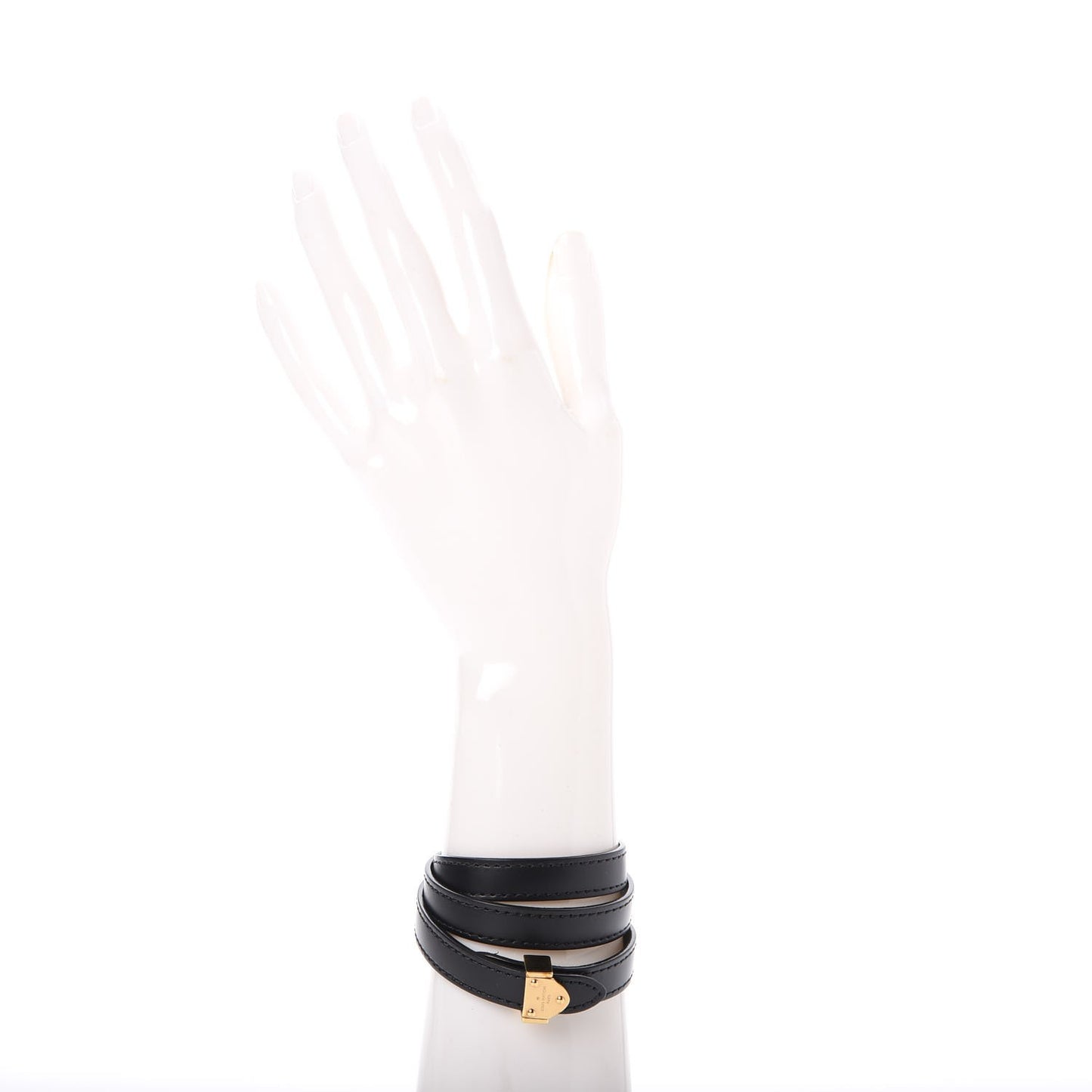 Calfskin Box It Bracelet 17 Black
