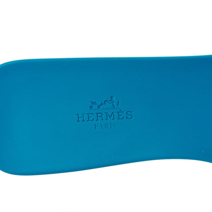Hermes Rubber Aloha Sandals 41 Bleu Vif 7 of 8
