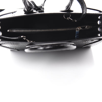 Saint Laurent Calfskin Crocodile Embossed Small Sac de Jour Black 6 of 12