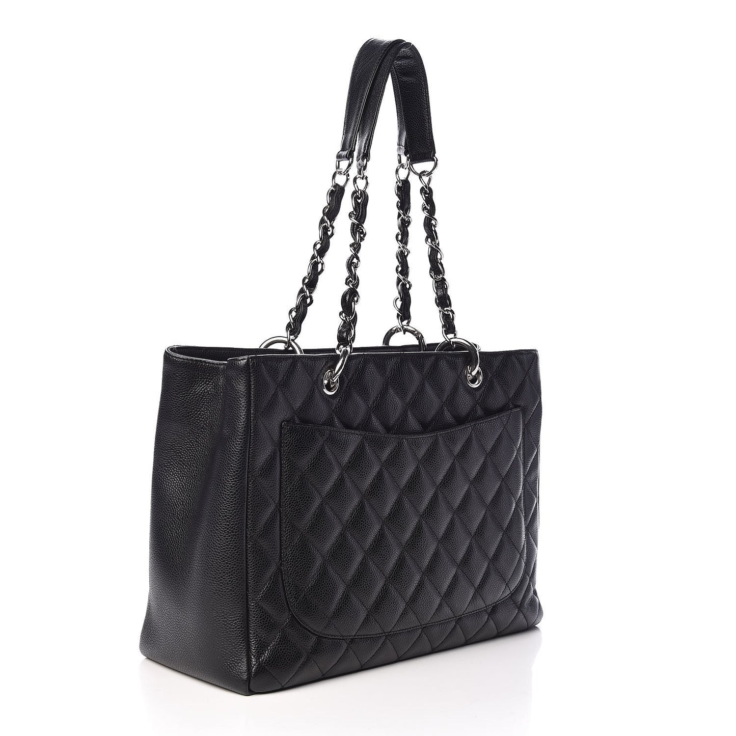 Caviar Quilted Grand Shopping Tote GST Black