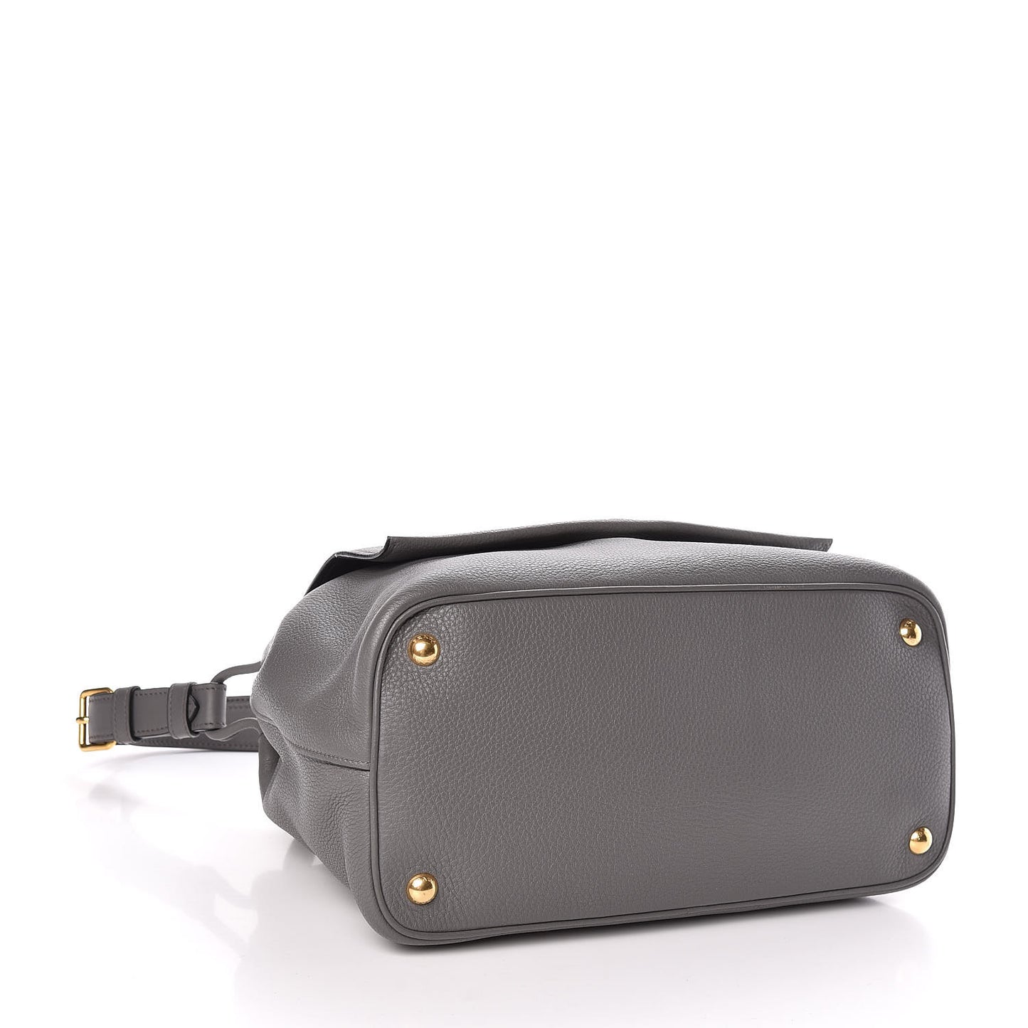 Vitello Daino Flap Shoulder Bag Marmo