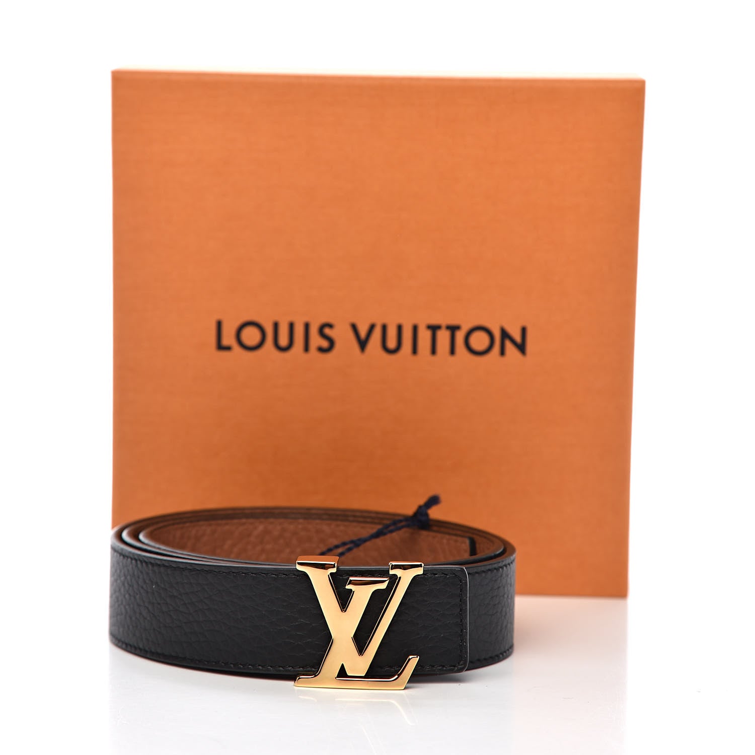 Louis Vuitton Taurillon Calfskin 30mm LV Initiales Reversible Belt 80 32 Black 7 of 7
