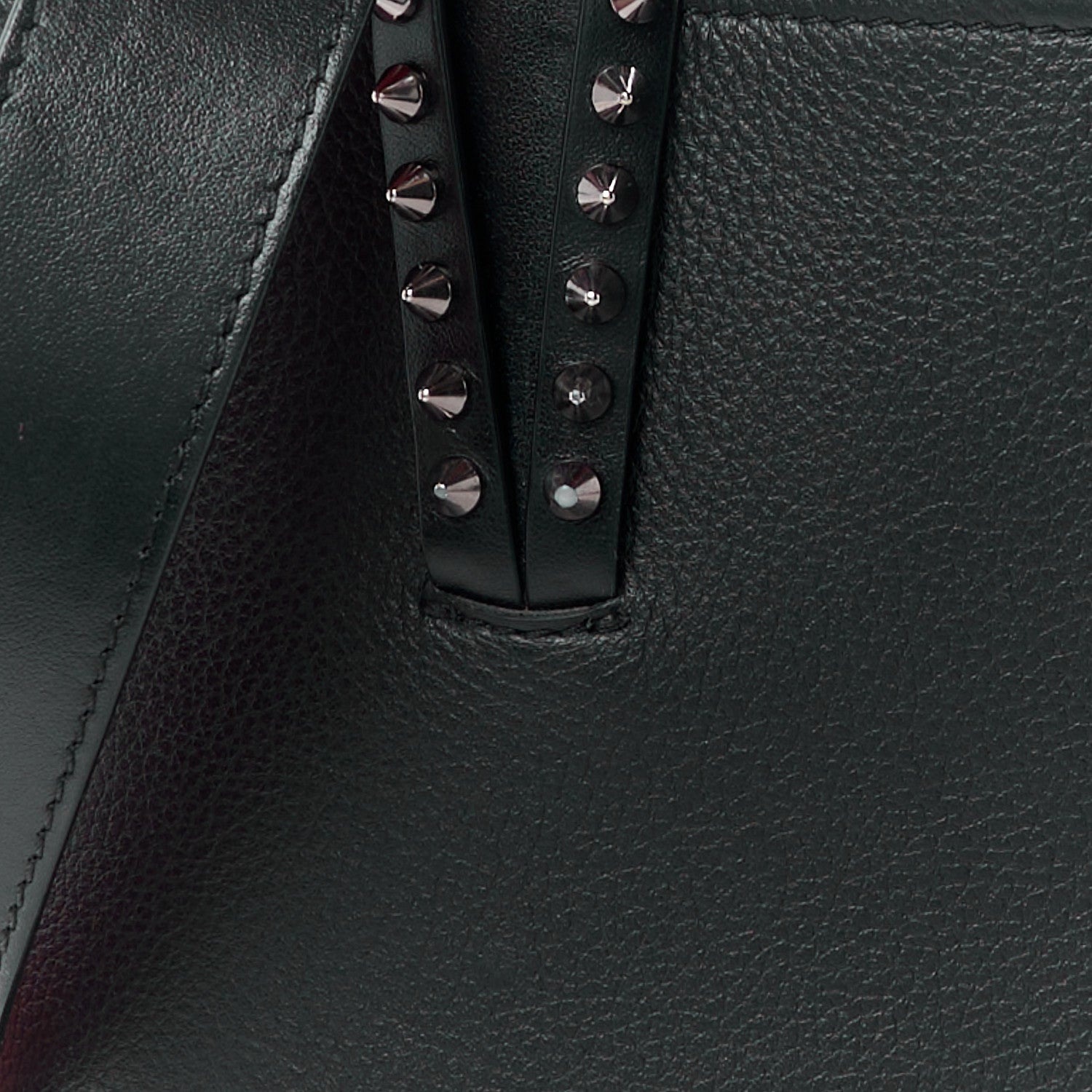 Christian Louboutin CHRISTIAN LOUBOUTIN Calfskin Spikes Mini East West Cabata Tote Black 8 of 11