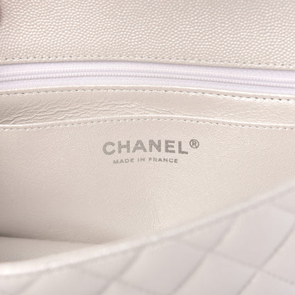 Chanel Iridescent Caviar Quilted Mini Top Handle Rectangular Flap White 8 of 9