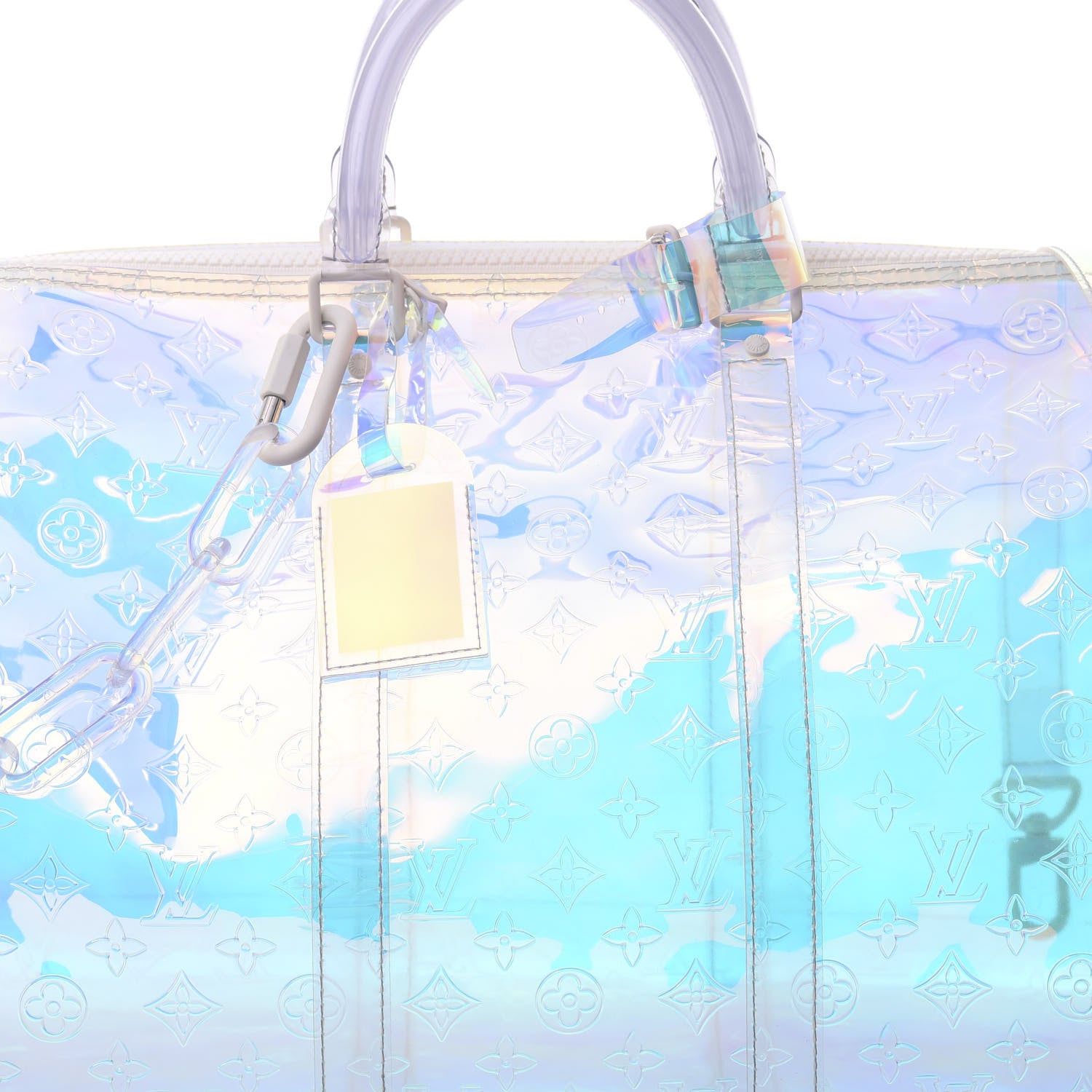 Louis Vuitton PVC Monogram Keepall Bandouliere 50 Iridescent Prism 7 of 9