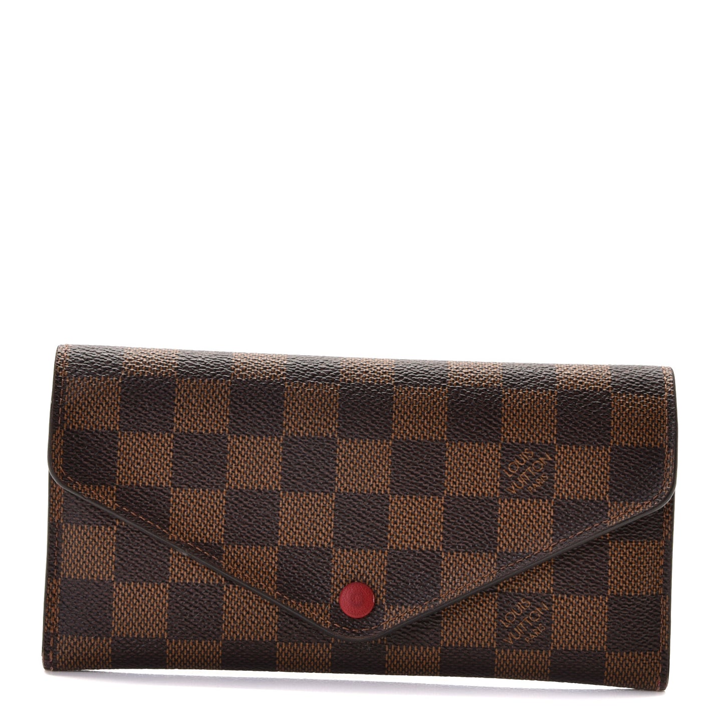 Damier Ebene Josephine Wallet Red