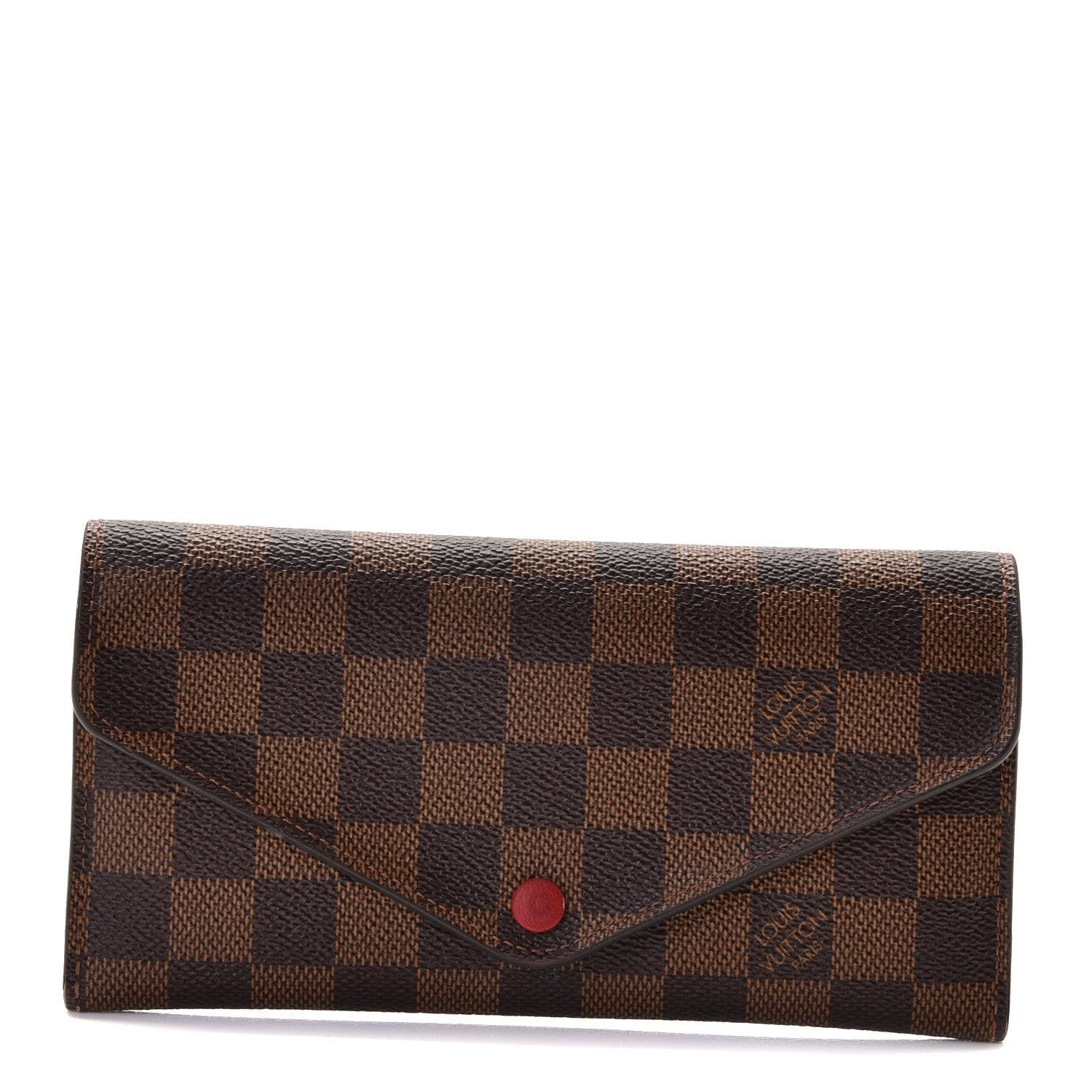 Louis Vuitton Damier Ebene Josephine Wallet Red 2 of 9