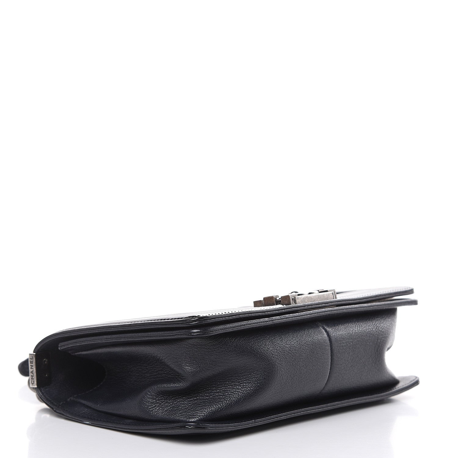 Chanel Goatskin Quilted Patent Medium Duo Boy Flap Black 4 of 13
