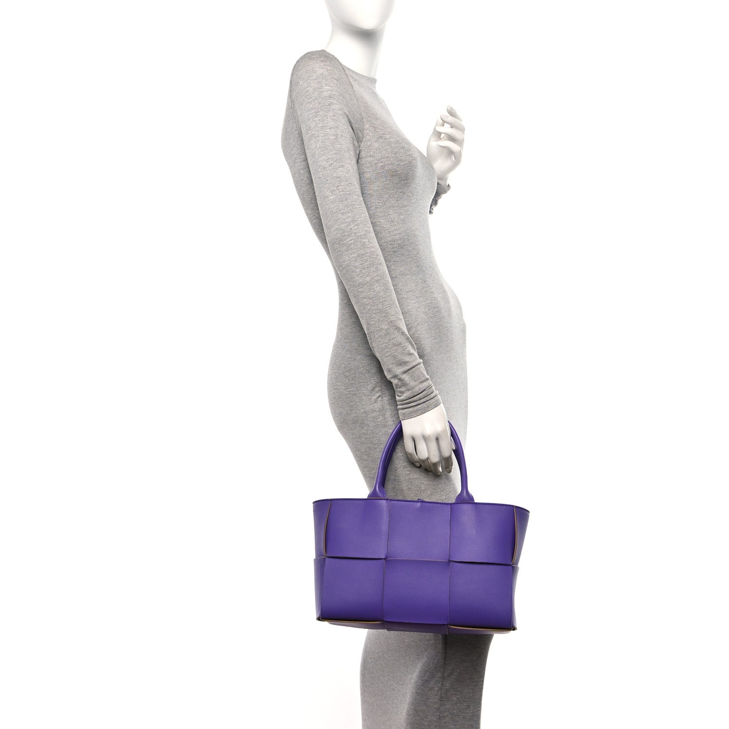 Bottega Veneta Nappa Maxi Intrecciato Small Arco Tote Purple 2 of 11