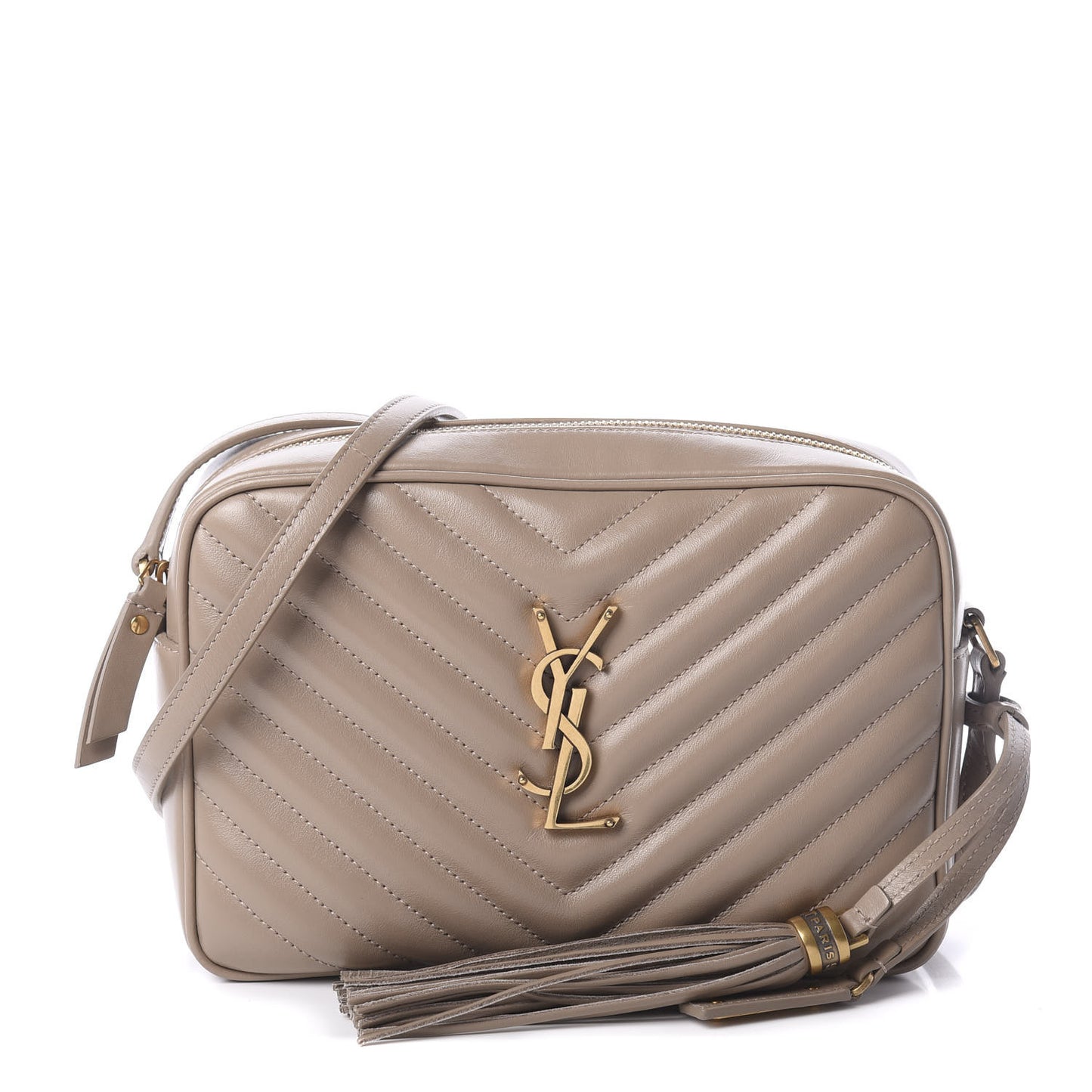 Calfskin Matelasse Monogram Lou Camera Bag Dusty Grey
