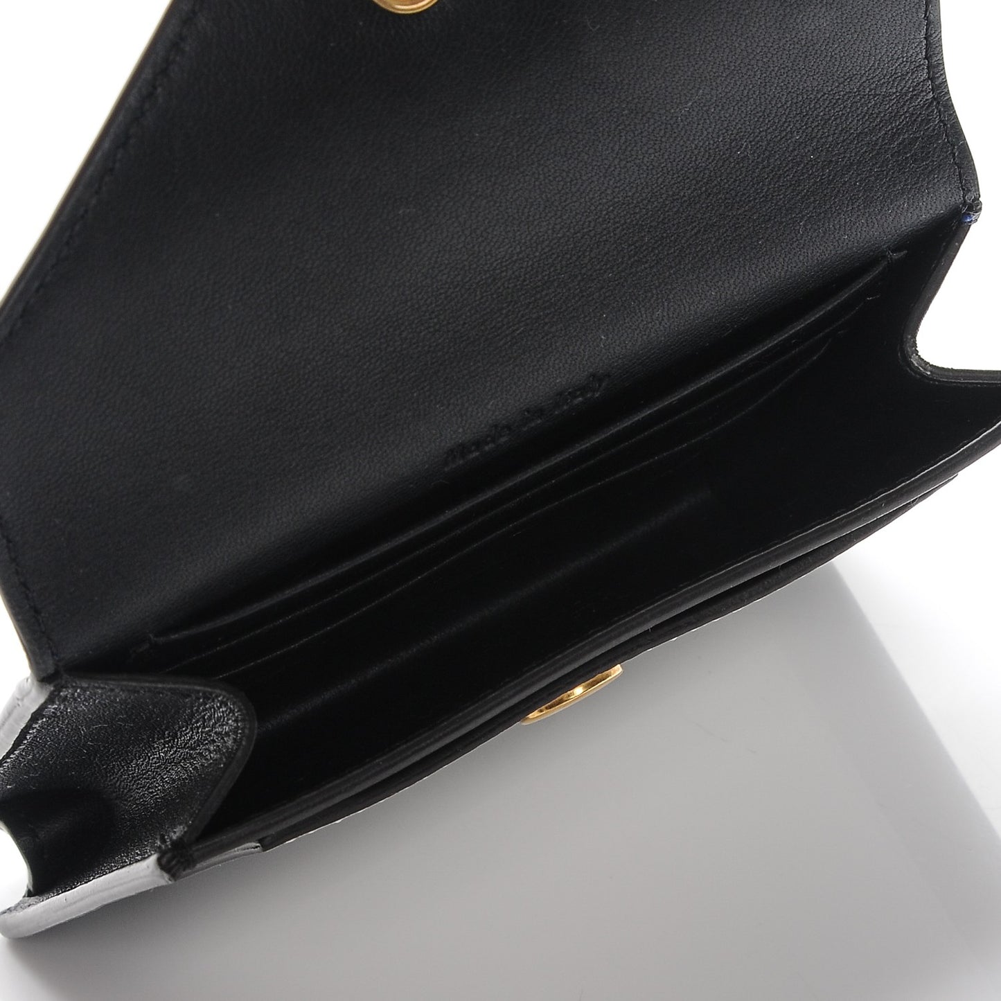 Smooth Calfskin Pocket Card Holder Sea