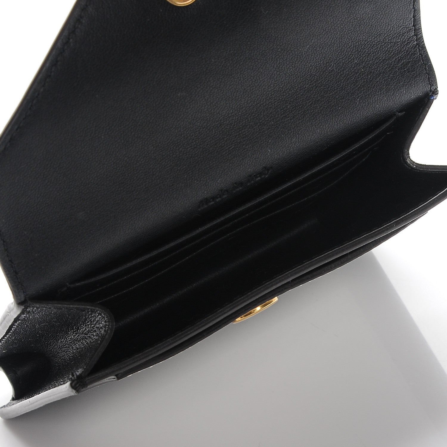 Celine Smooth Calfskin Pocket Card Holder Sea 5 of 6