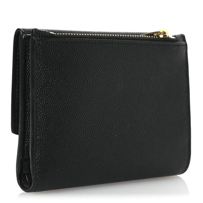 Saint Laurent Grain De Poudre Monogram Bi-Fold Wallet Black 3 of 12