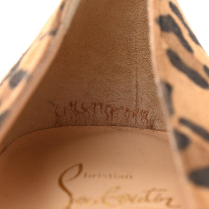 Christian Louboutin Veau Velours Leopard Clare 80 Pumps 38 Caramel 8 of 8