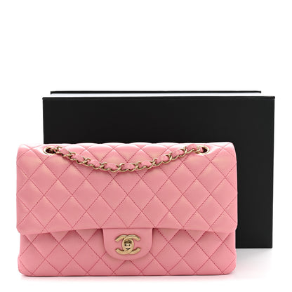 Chanel Iridescent Calfskin Quilted Medium Double Flap Pink 13 of 13