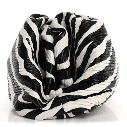 Bottega Veneta Nappa Zebra Print The Pouch Oversized Clutch White Black 10 of 10