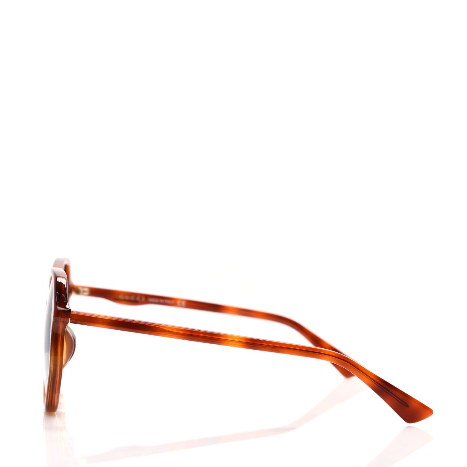 Gucci Acetate Round Sunglasses GG0258SA Tortoise 3 of 7