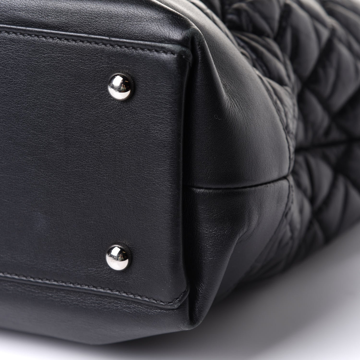 Chanel Aged Calfskin Quilted Be CC Tote Black 10 of 12