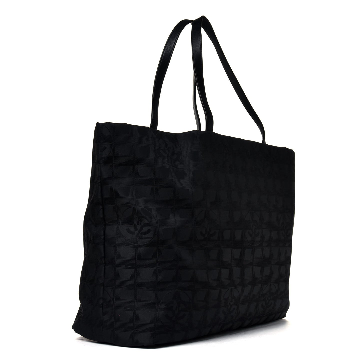 Nylon Large Travel Tote Black
