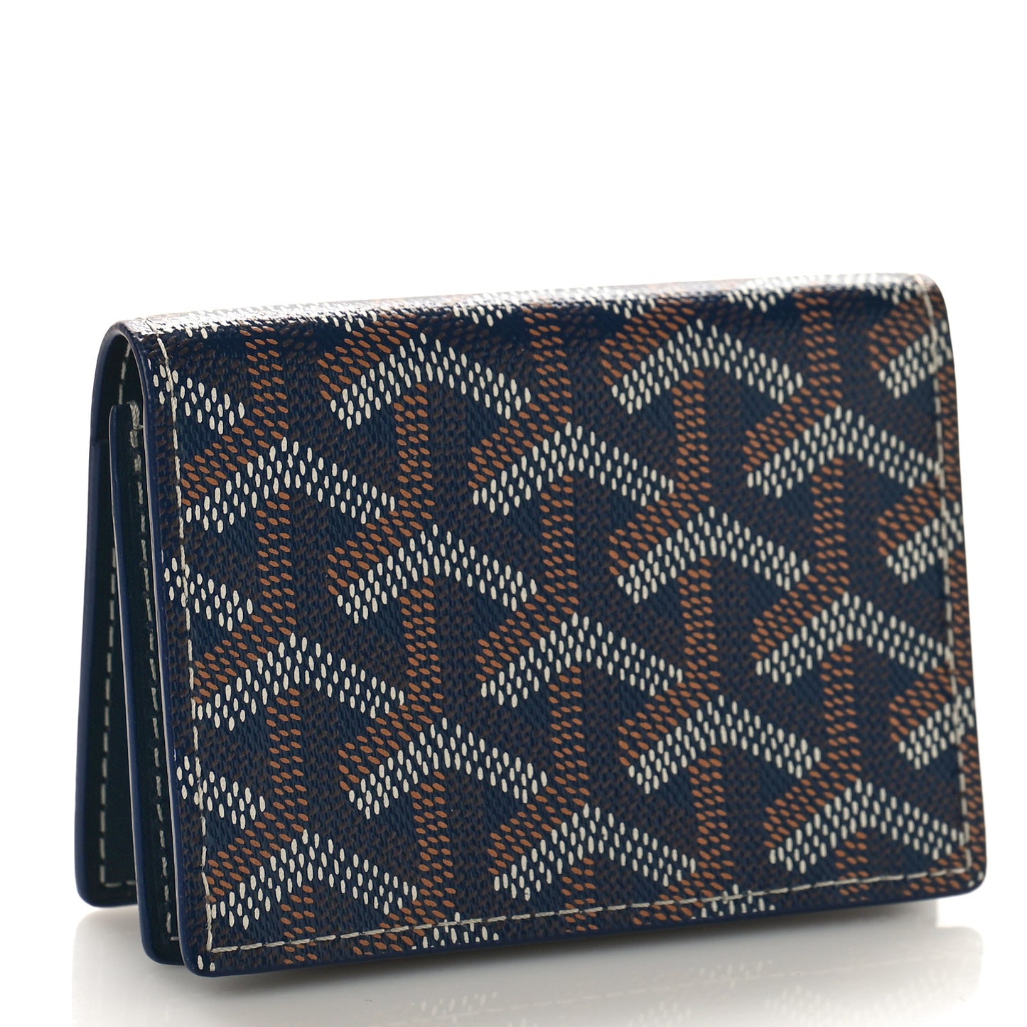 Goyardine Business Card Holder Navy