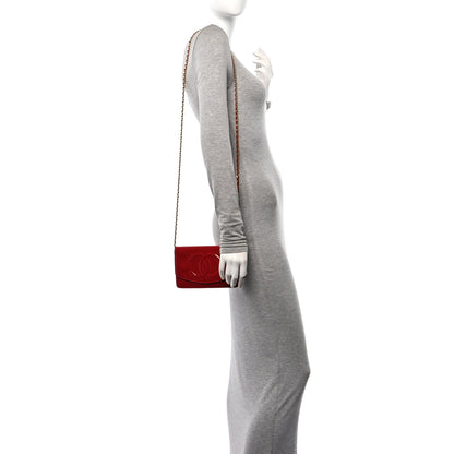 Chanel Patent Timeless CC Wallet On Chain WOC Red 3 of 12