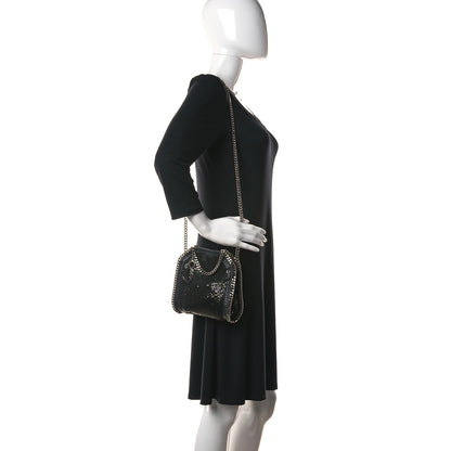 Stella McCartney Crystal Stones Tiny Fold Over Falabella Black 2 of 11