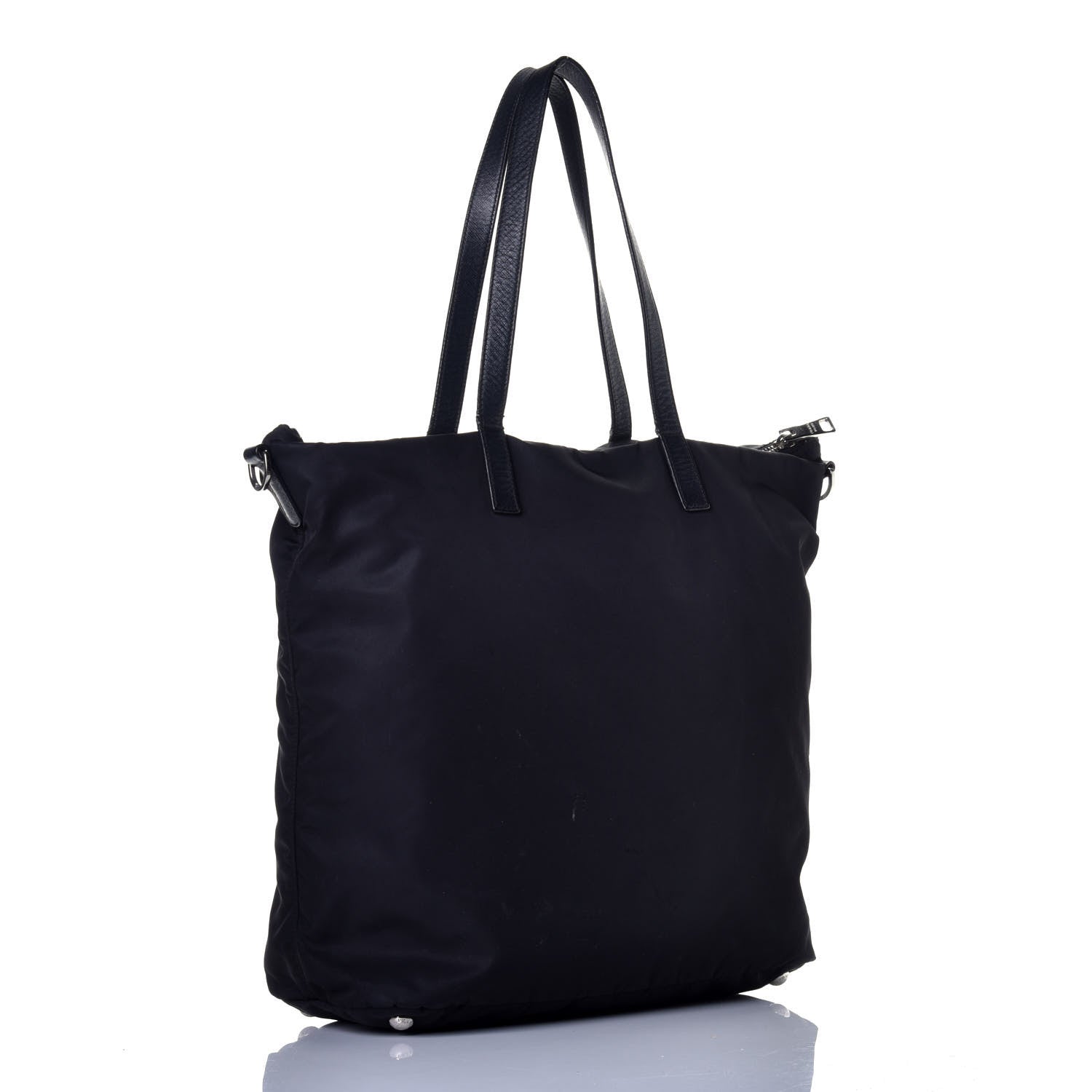 Prada Tessuto Nylon Saffiano Tote Black 3 of 8