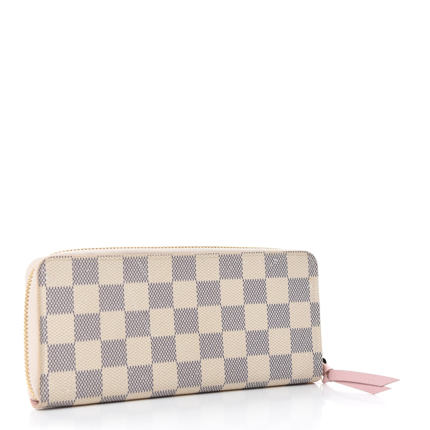 Louis Vuitton Damier Azur Clemence Wallet Rose Ballerine 3 of 10