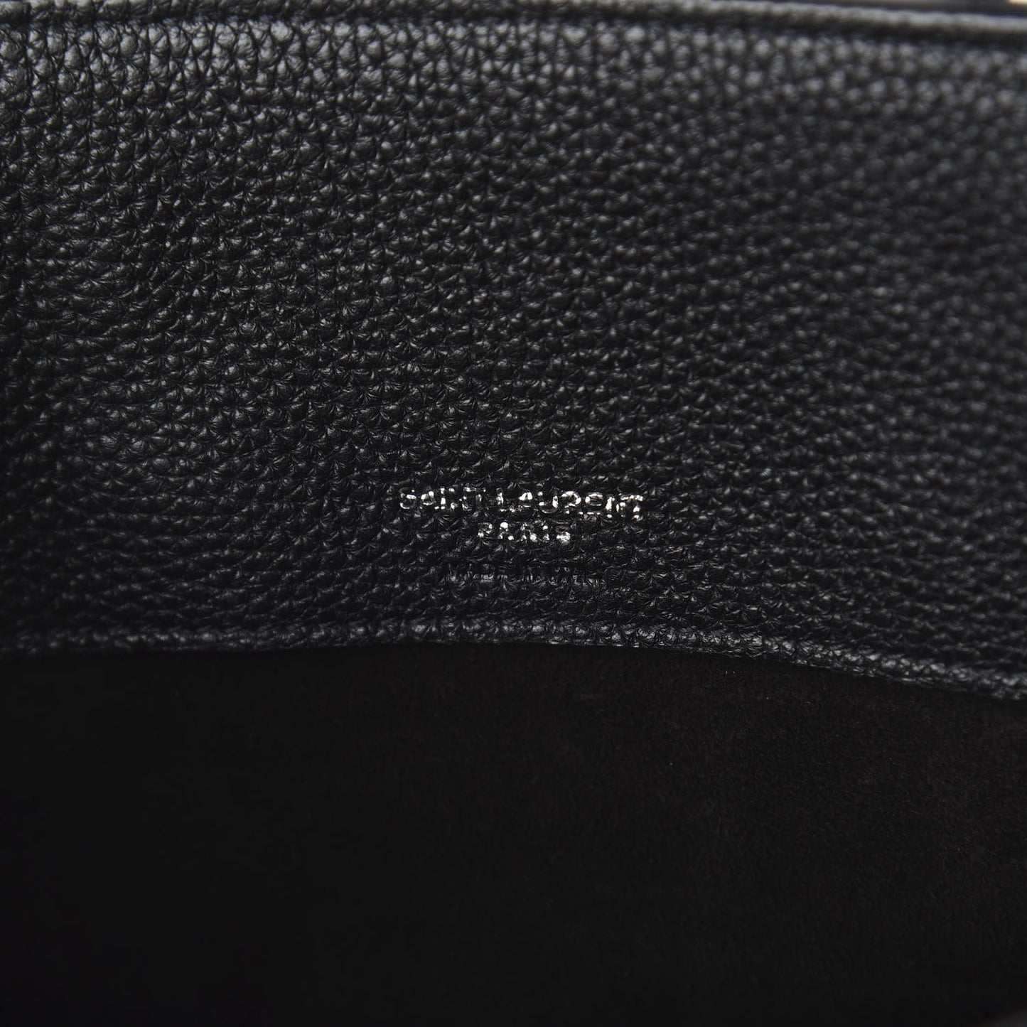 Grained Calfskin Nano Sac De Jour Souple Black