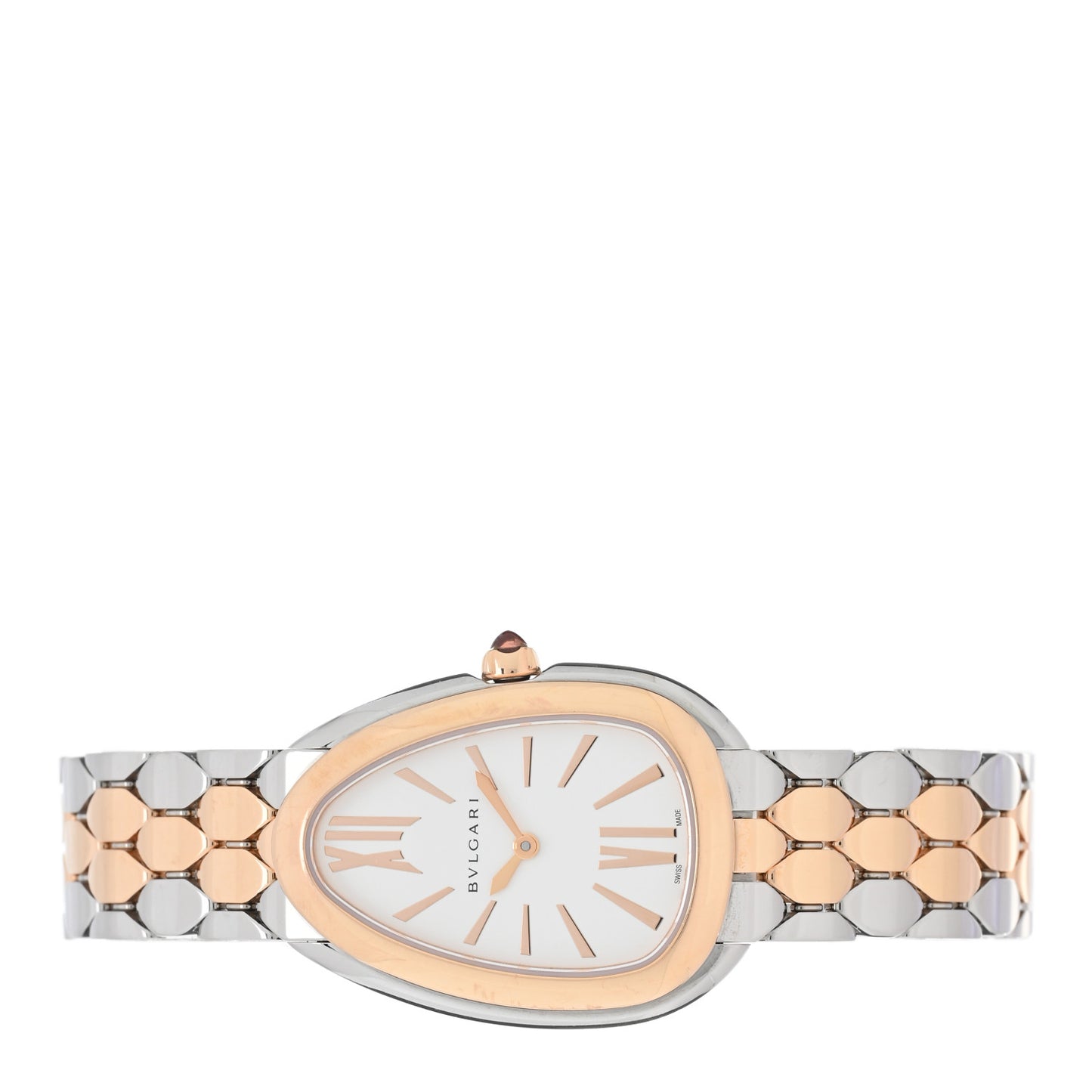 Stainless Steel 18K Rose Gold 33mm Serpenti Seduttori Quartz Watch