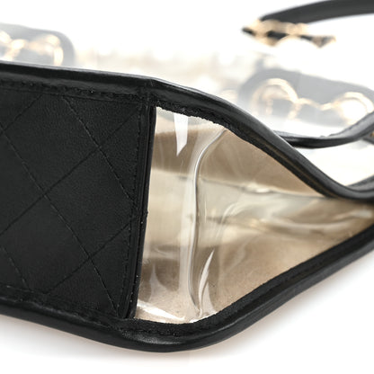 Chanel Lambskin PVC Sand By The Sea Flap With Pearl Strap Black 10 of 10