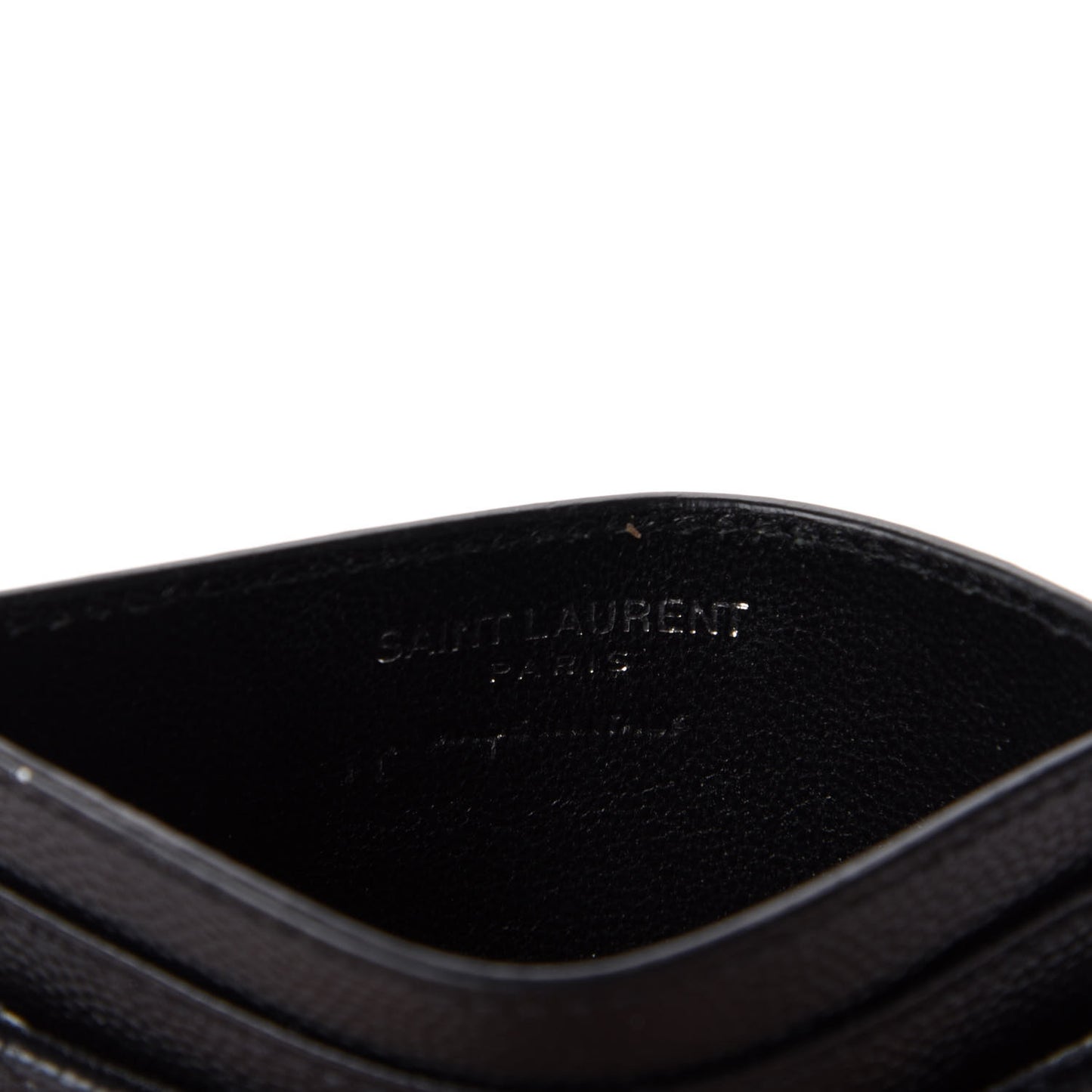 Grain De Poudre Matelasse Chevron Monogram Credit Card Case Black