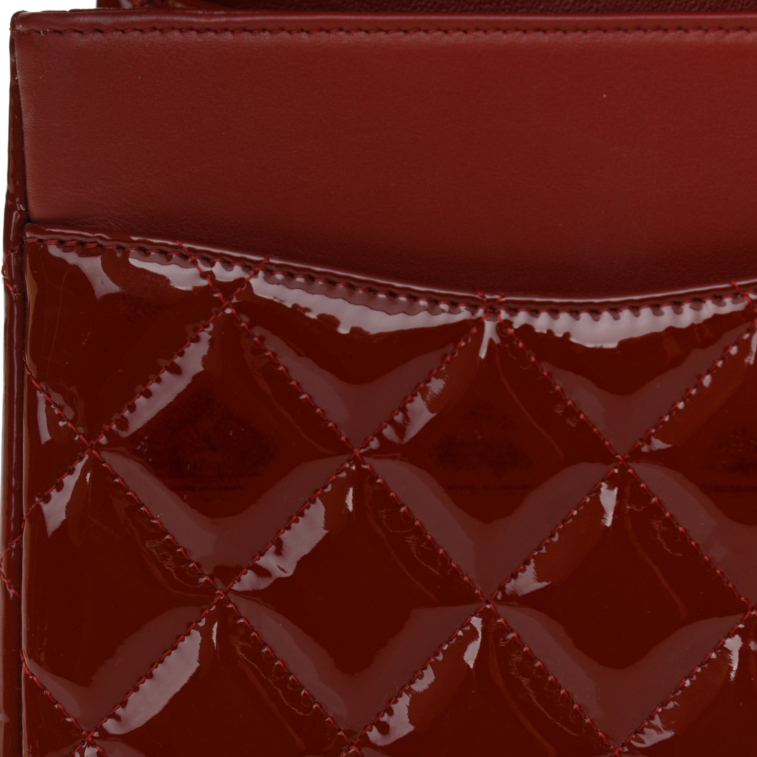 Chanel Patent Quilted Jumbo Double Flap Red 9 of 11