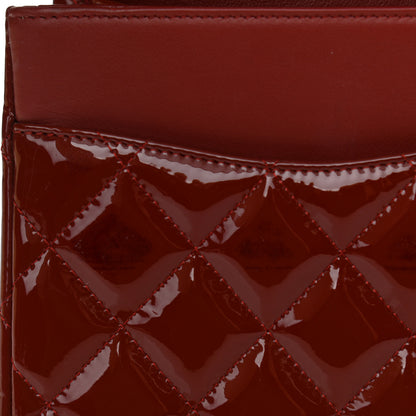 Chanel Patent Quilted Jumbo Double Flap Red 9 of 11