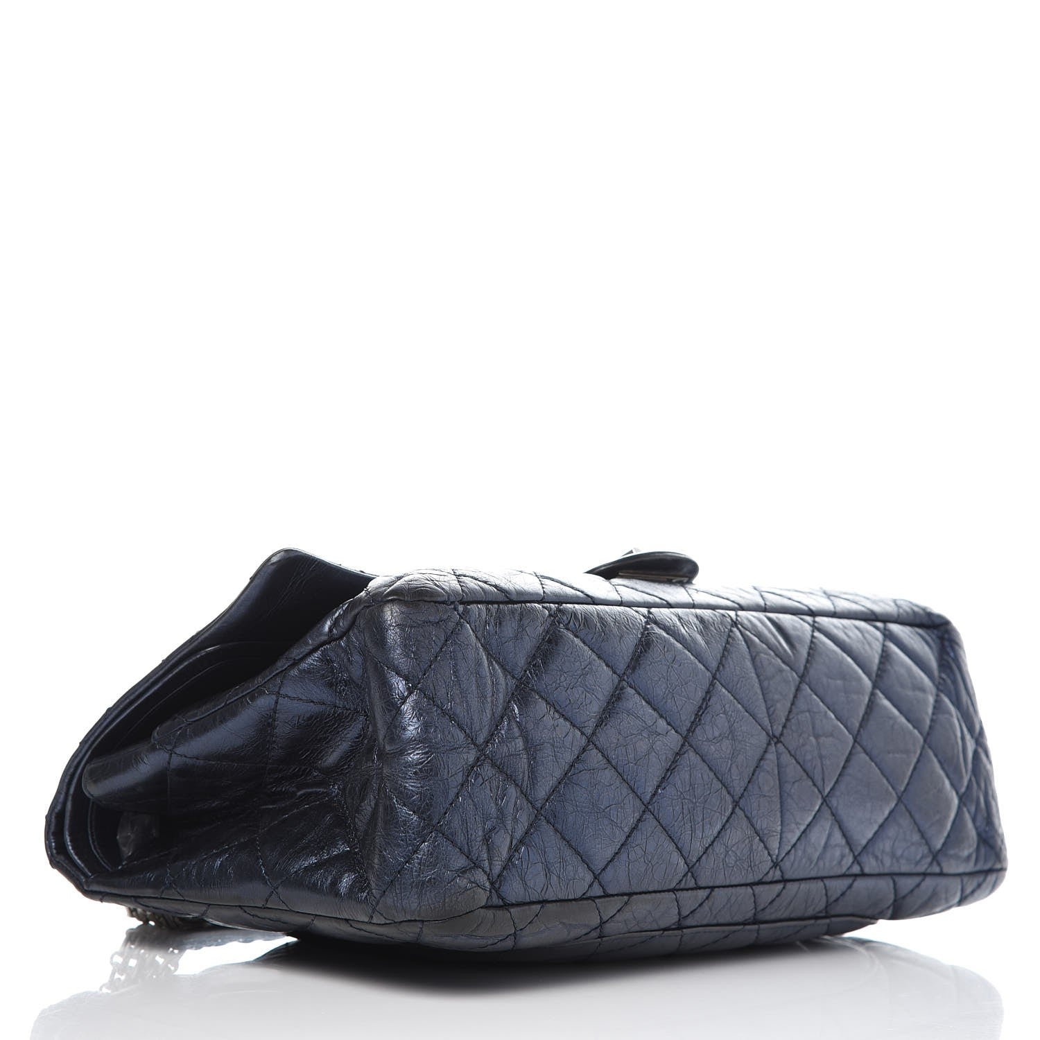 Chanel Metallic Aged Calfskin Quilted 2.55 Reissue 228 Flap Blue 4 of 16