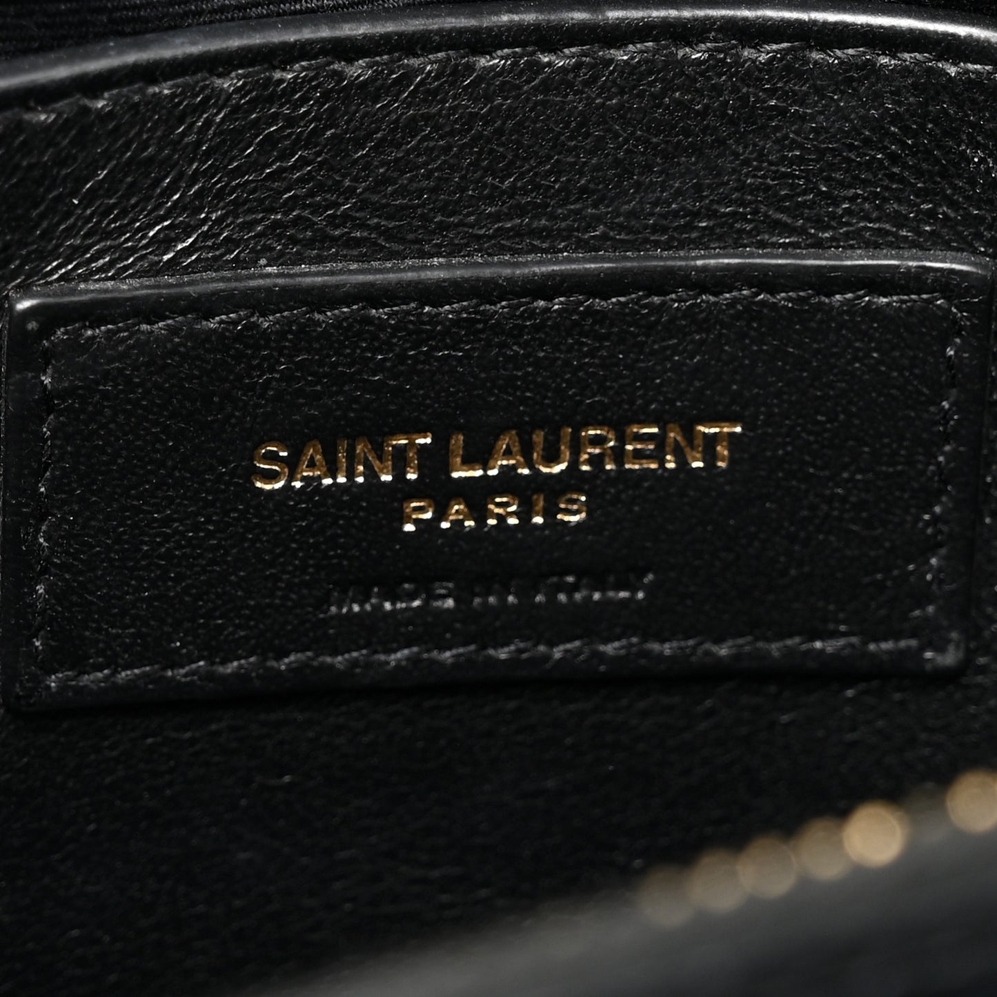 Calfskin Y Quilted Monogram Small Loulou Chain Satchel Black Black