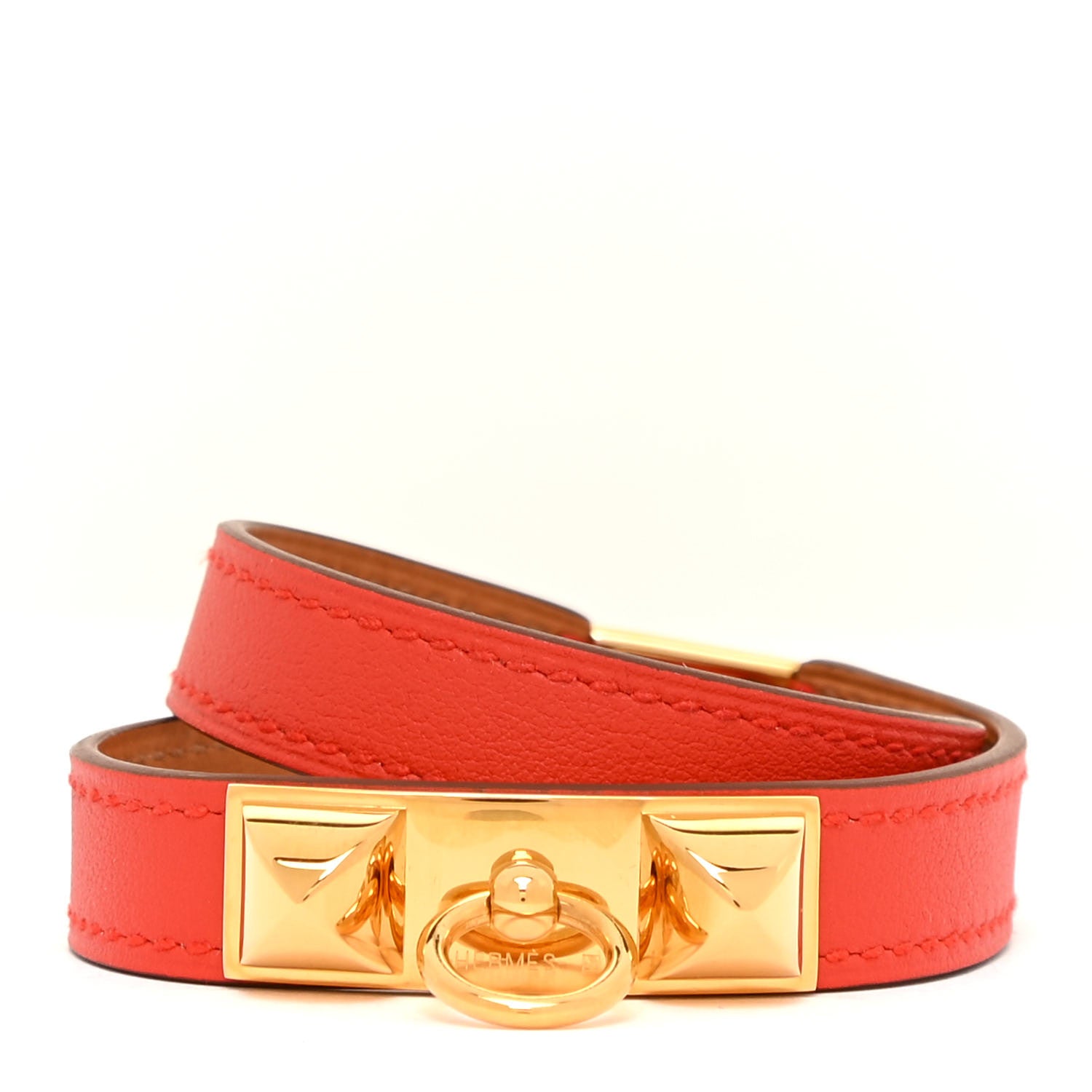 Hermes Swift Rivale Double Tour Bracelet S Capucine 1 of 9