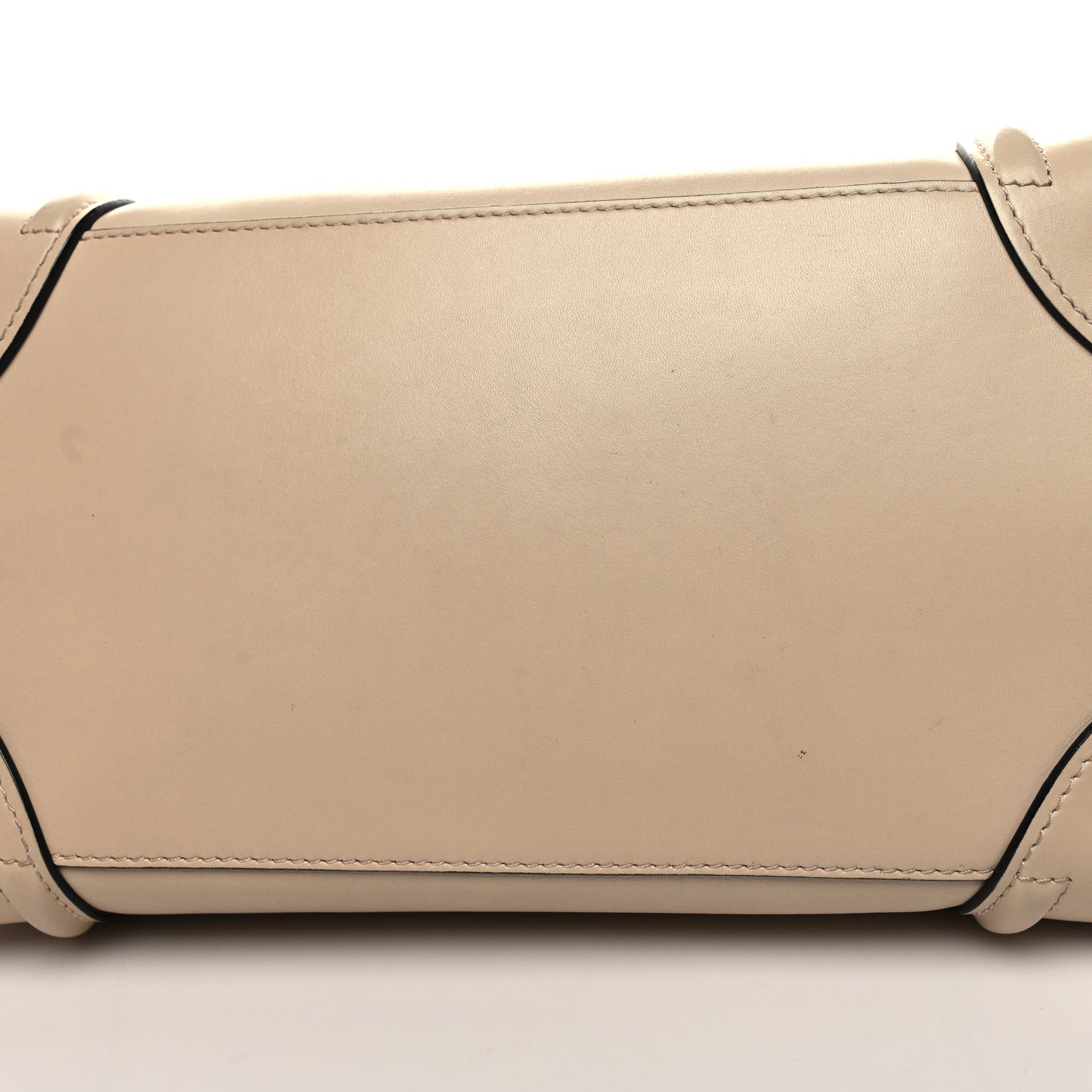 Satin Calfskin Mini Bi-Color Luggage Powder Black