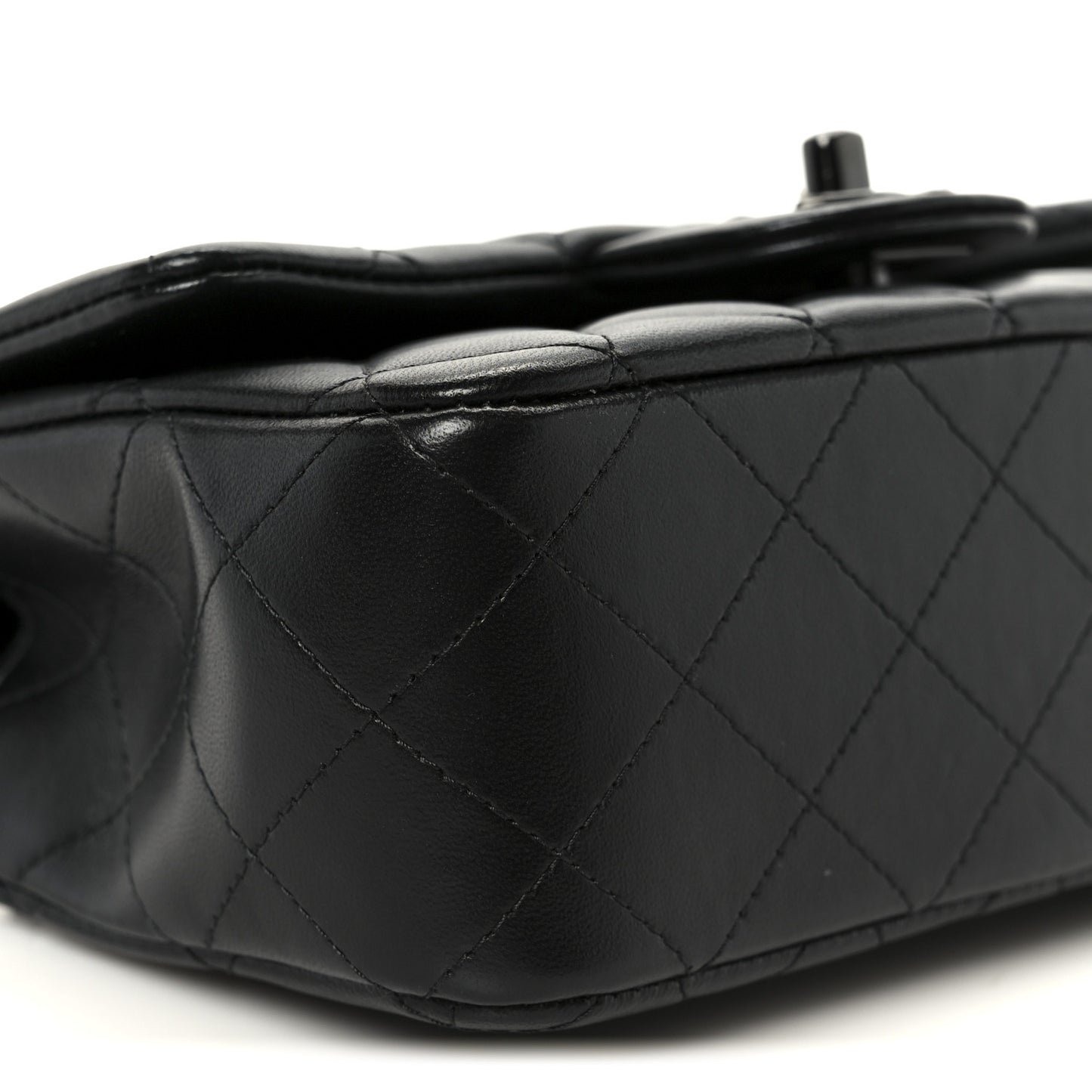 Lambskin Quilted Mini Top Handle Rectangular Flap So Black So Black