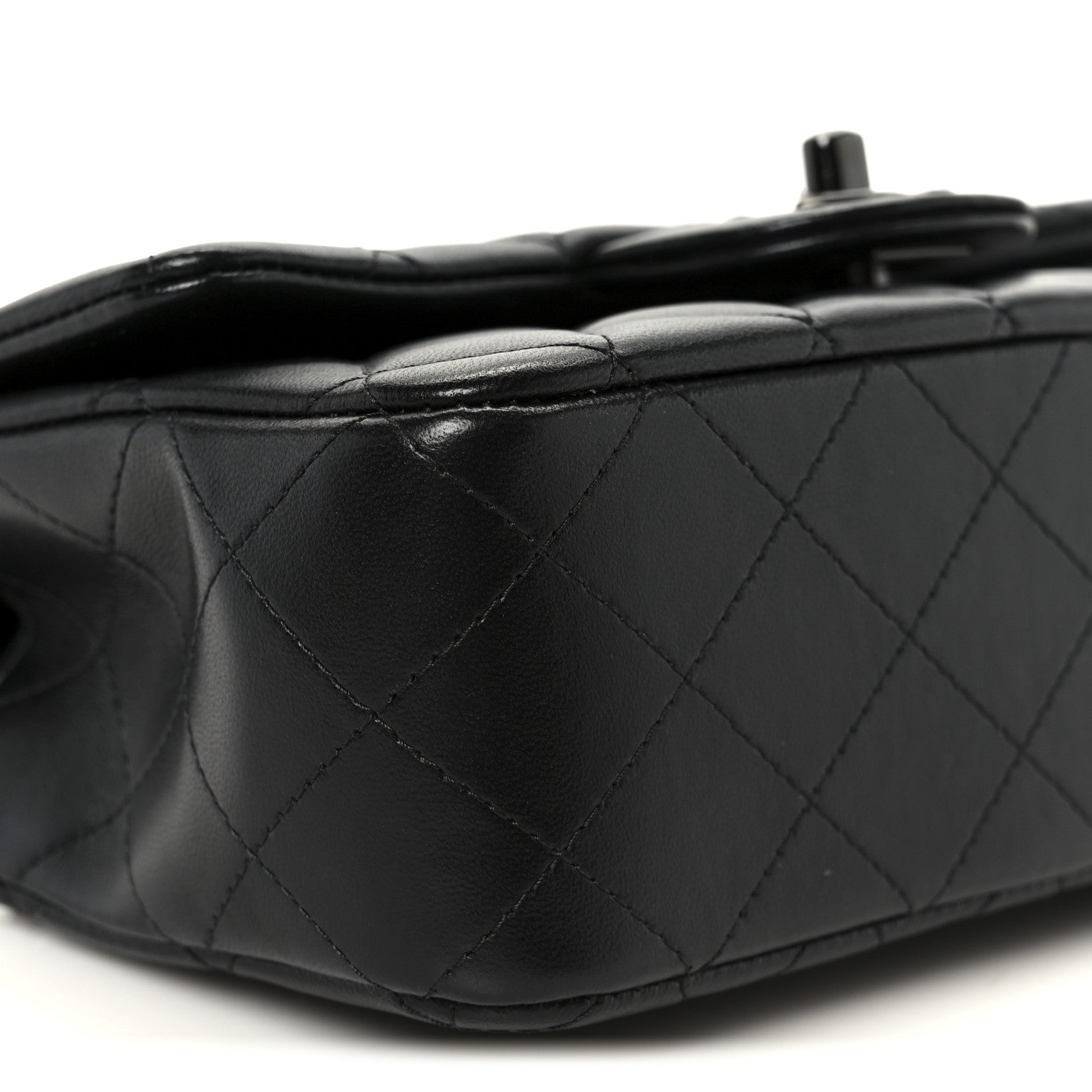 Chanel Lambskin Quilted Mini Top Handle Rectangular Flap So Black So Black 10 of 11