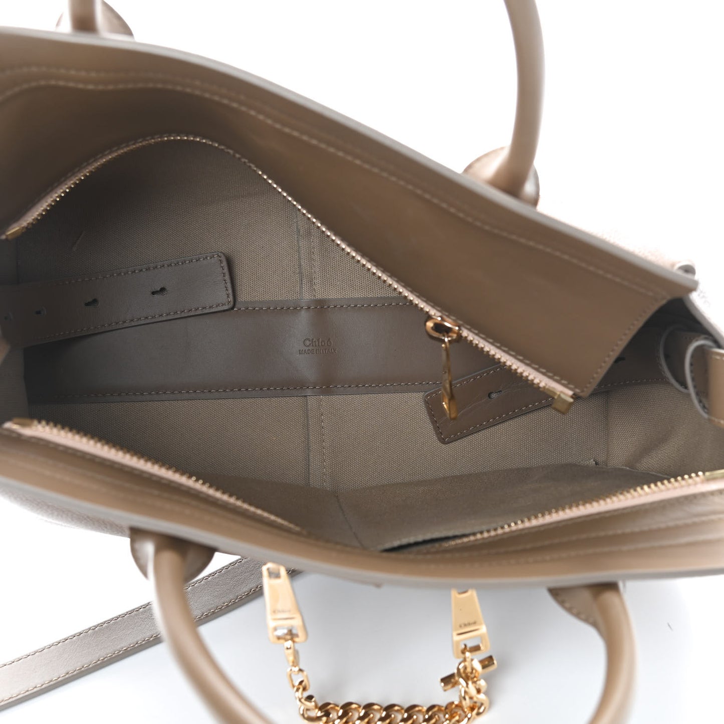 Grained Calfskin Small Cate Satchel Nut