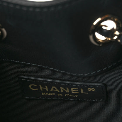 Chanel Calfskin Mini Drawstring CC Bag Black 6 of 10