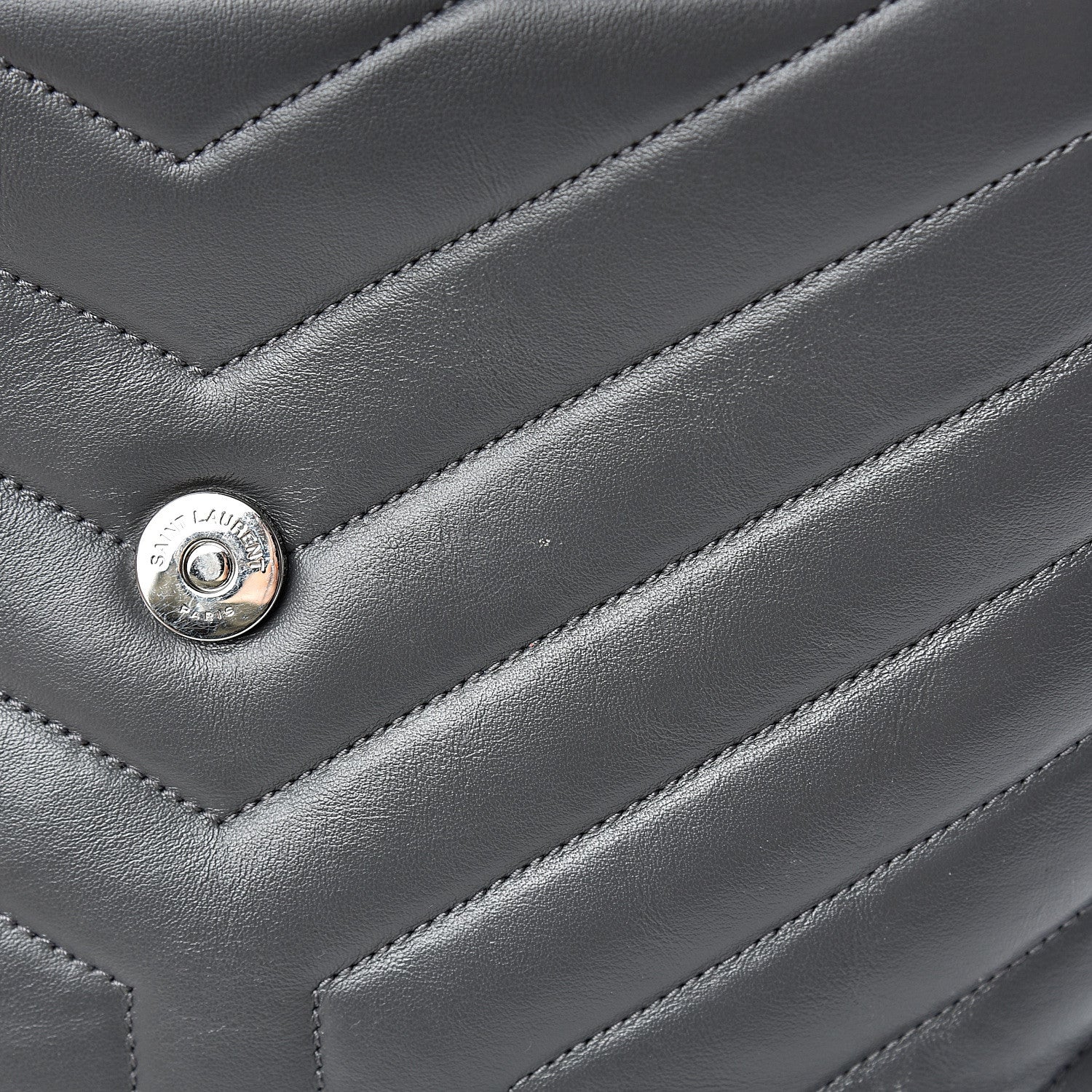 Saint Laurent Calfskin Y Quilted Monogram Medium Loulou Satchel Kaki Fonce 12 of 14