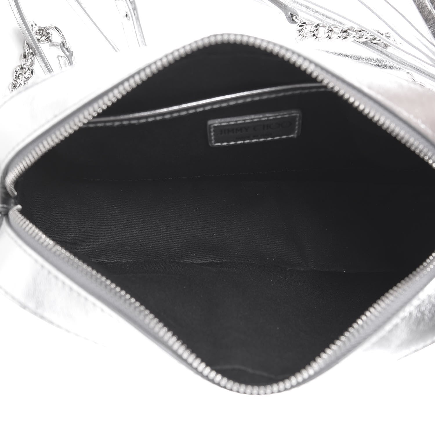 Jimmy Choo Metallic Calfskin Athini Camera Bag Silver 5 of 10