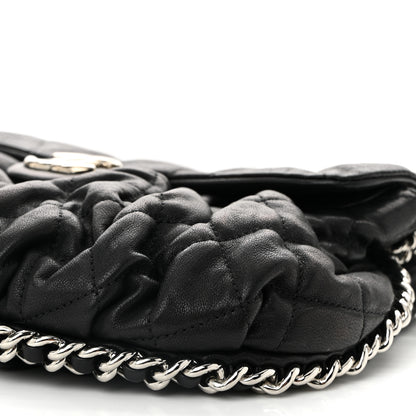 Chanel Washed Lambskin Quilted Medium Chain Around Messenger Black 10 of 11