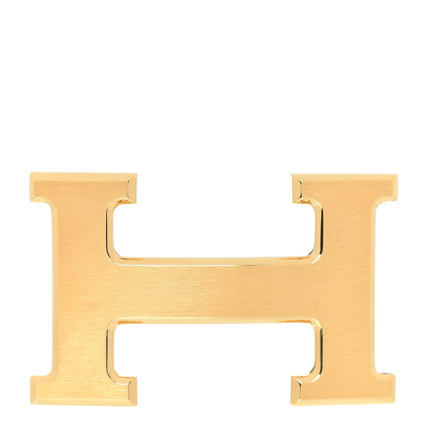 Brushed 32mm H Belt Buckle Gold
