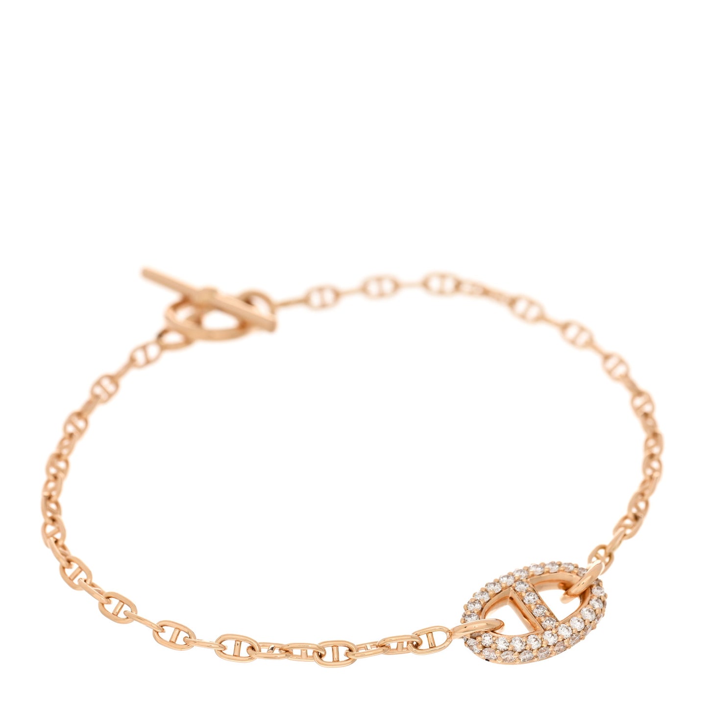 18K Rose Gold Diamond Farandole Bracelet SH