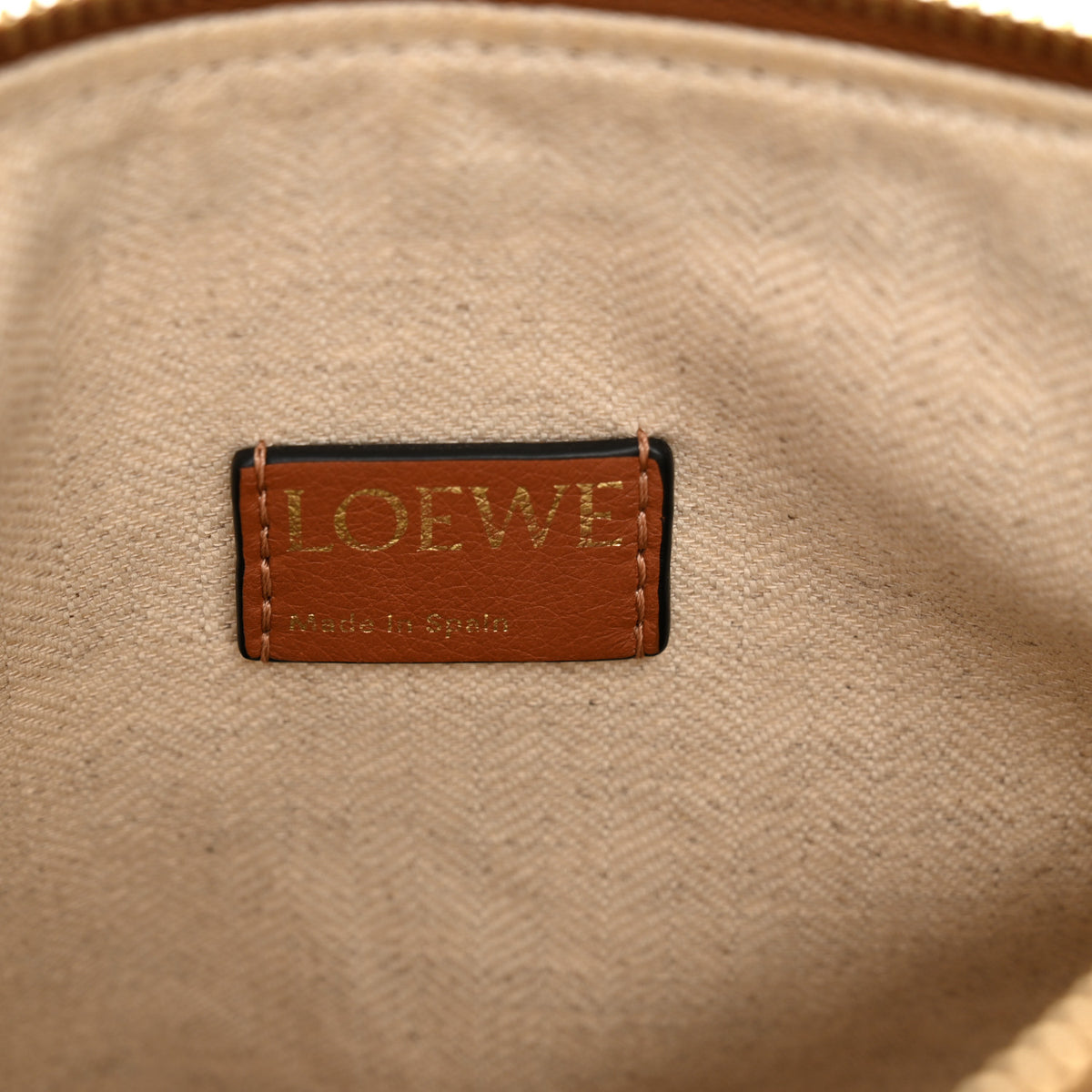 Jacquard Anagram Calfskin Small Cubi Bag Ecru Tan