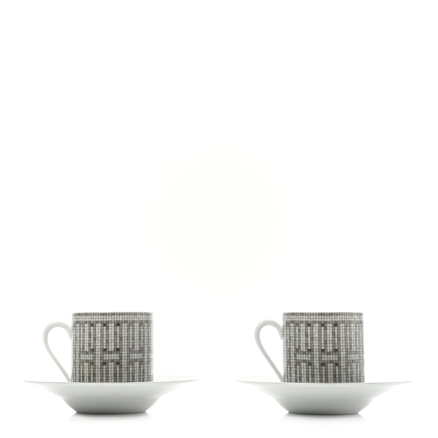Porcelain Mosaique au 24 Coffee Cup and Saucer Set of 2